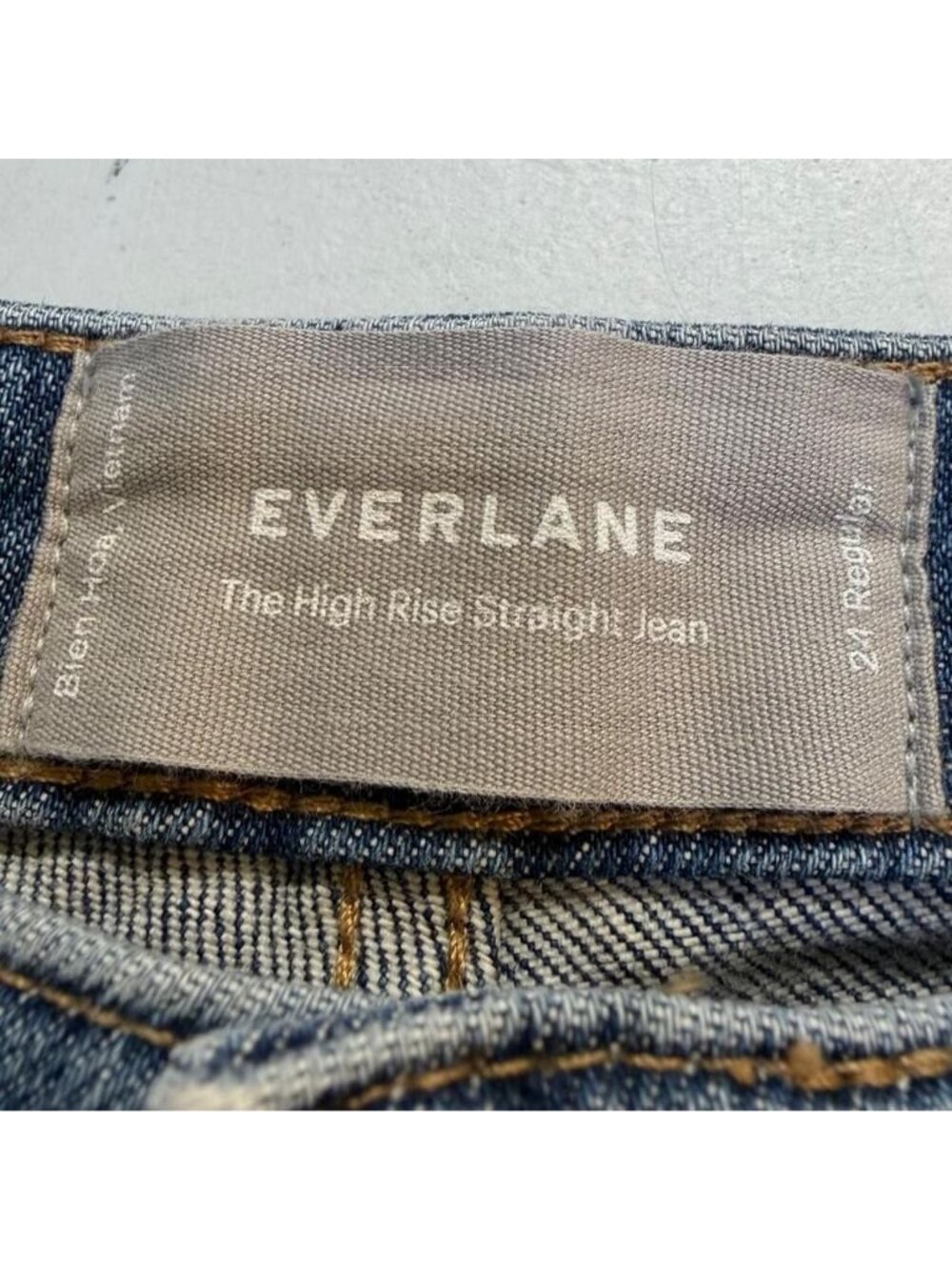 Everlane The High Rise Straight Jean Women's 24 Denim Preppy Medium Wash Blue - Picture 2 of 8